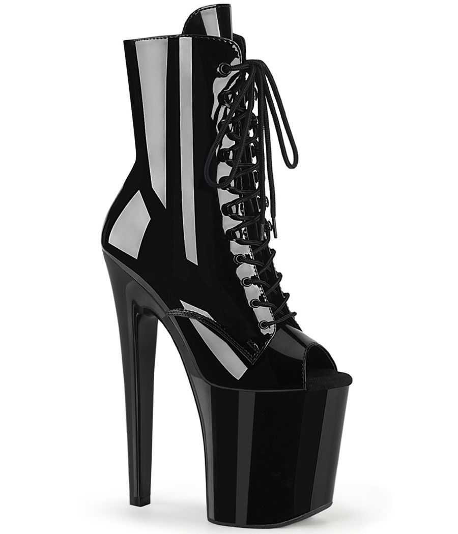 bottines-pole-dance-noires-vernies-bout-ouvert-plateforme-10cm-xtreme-1021-pleaser