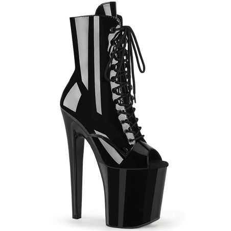 bottines-pole-dance-noires-vernies-bout-ouvert-plateforme-10cm-xtreme-1021-pleaser