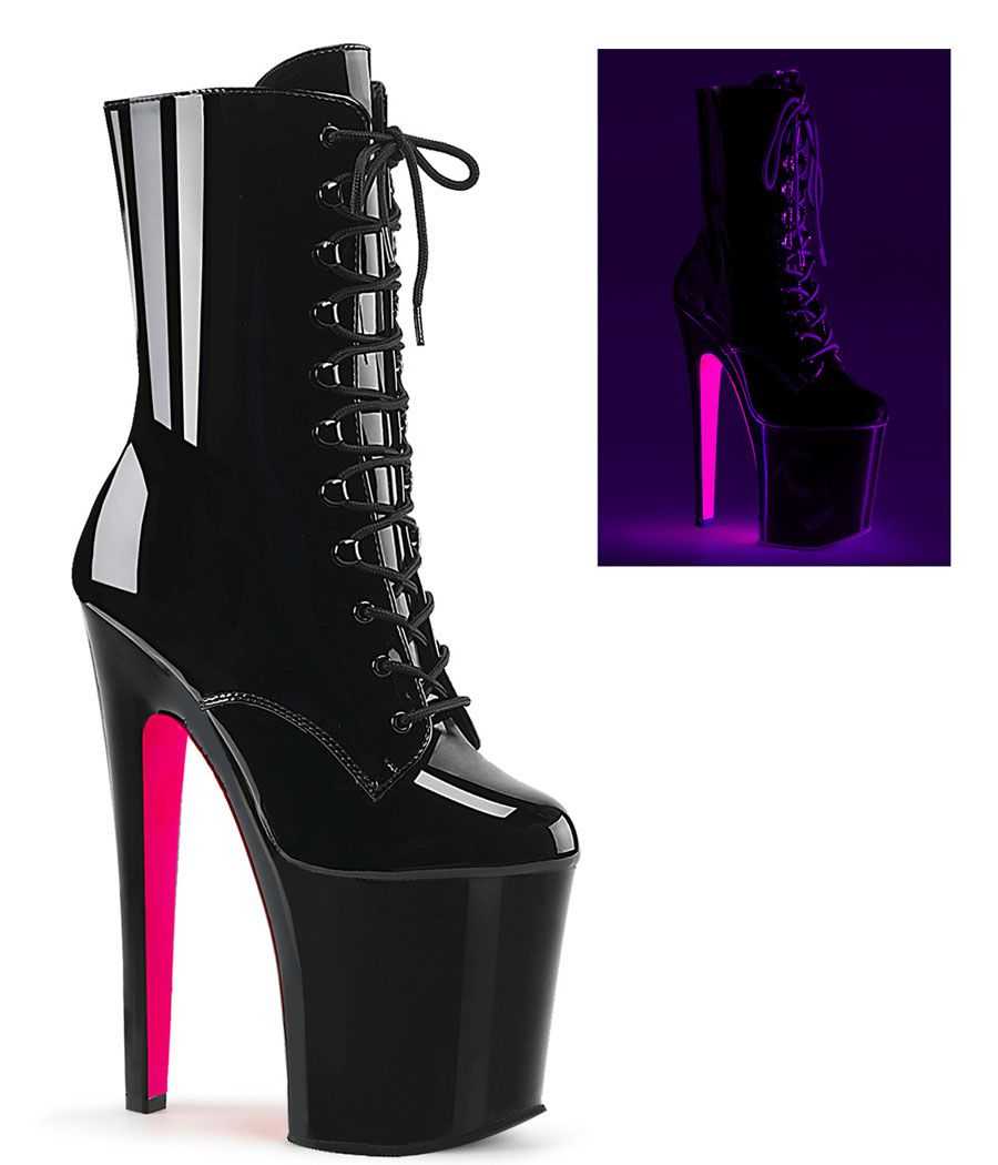 bottines-bicolores-noir-vernis-rose-neon-haut-talon-plateforme-uv bottines-bicolores-noir-vernis-rose-neon-haut-talon-plateforme-uv