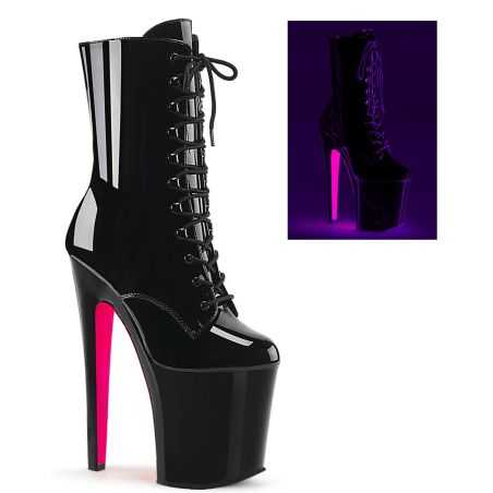 bottines-bicolores-noir-vernis-rose-neon-haut-talon-plateforme-uv
