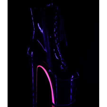 bottines-inclusives-noires-vernies-semelle-rose-neon-grande-taille