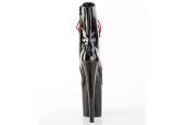 Bottines pole dance noir et rouge talon 20 cm XTREME-1020-1