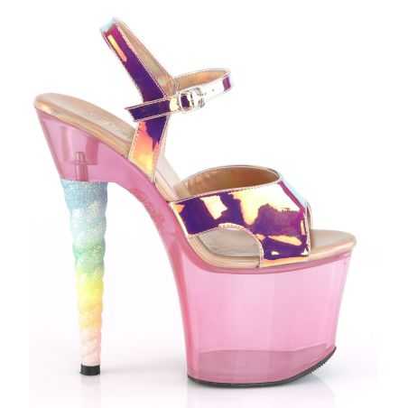 chaussure-spectacle-rose-talon-sculpte-paillettes