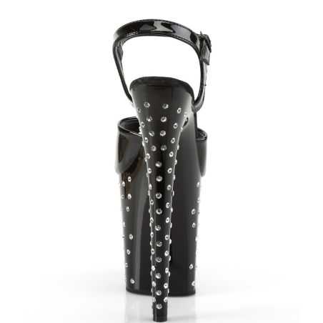 chaussure-spectacle-noire-talon-20cm-strass