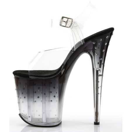 chaussure-spectacle-transparente-talon-20cm-strass-noir