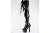 cuissarde-noire-vernie-corset-jambe-bout-ouvert-pleaser-lbdht cuissarde-noire-vernie-corset-jambe-bout-ouvert-pleaser-lbdht