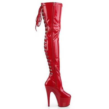 botte-rouge-vernis-talon-18cm-sillage-magnetique