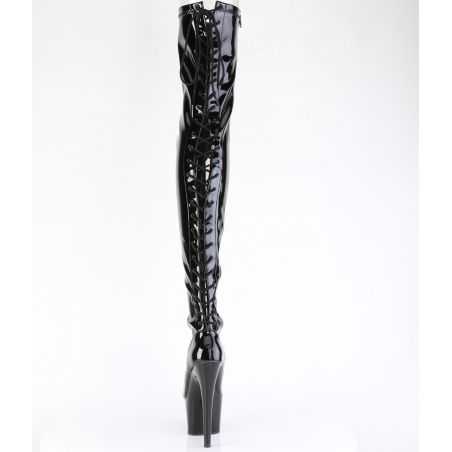 cuissarde-noire-vernie-stiletto-look-corset-jambe-pleaser