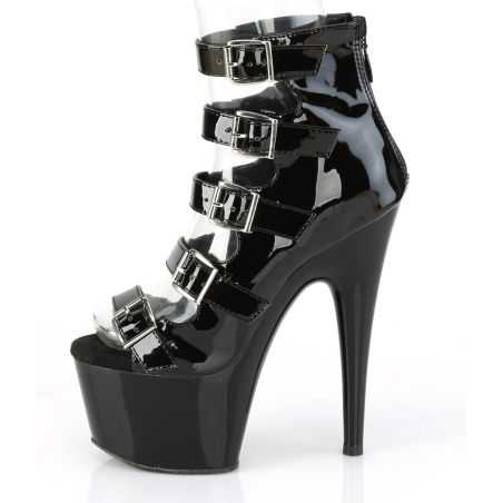 bottines-fetichistes-noir-vernis-boucles-metal-haut-plateau-spectacle
