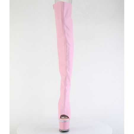 chaussure-pole-dance-rose-plateforme-texturee-lbdht