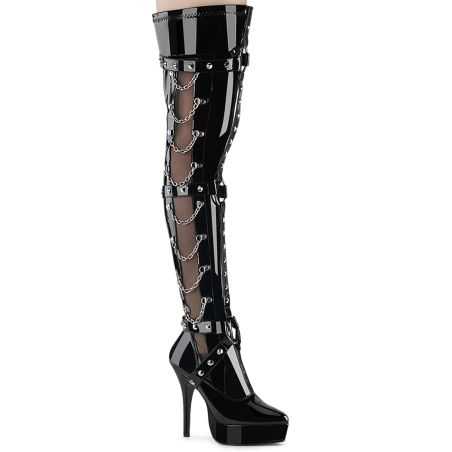 cuissardes-noires-vernies-mesh-transparente-sangles-bondage-talon-13cm-indulge-3026-devious