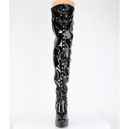 cuissardes-noires-vernies-premium-sangles-bondage-pieds-larges-talon-13cm-devious