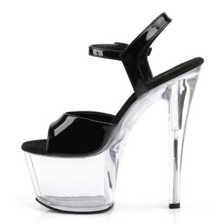 chaussure-pole-dance-noire-plateforme-cristal-clear-lbdht