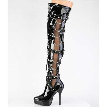 cuissardes-noires-vernies-mesh-grande-taille-transgenre-stabilité-plateforme-13cm