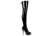 cuissardes-noires-vernies-laçage-arriere-corset-talon-13cm-plateforme-indulge-3063-devious cuissardes-noires-vernies-laçage-arriere-corset-talon-13cm-plateforme-indulge-3063-devious