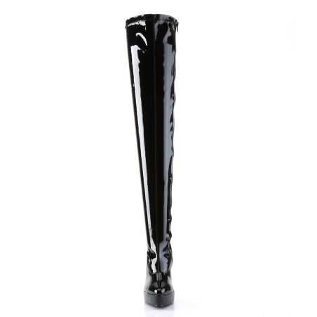 cuissardes-noires-vernies-premium-laçage-dorsal-pieds-larges-talon-13cm-devious