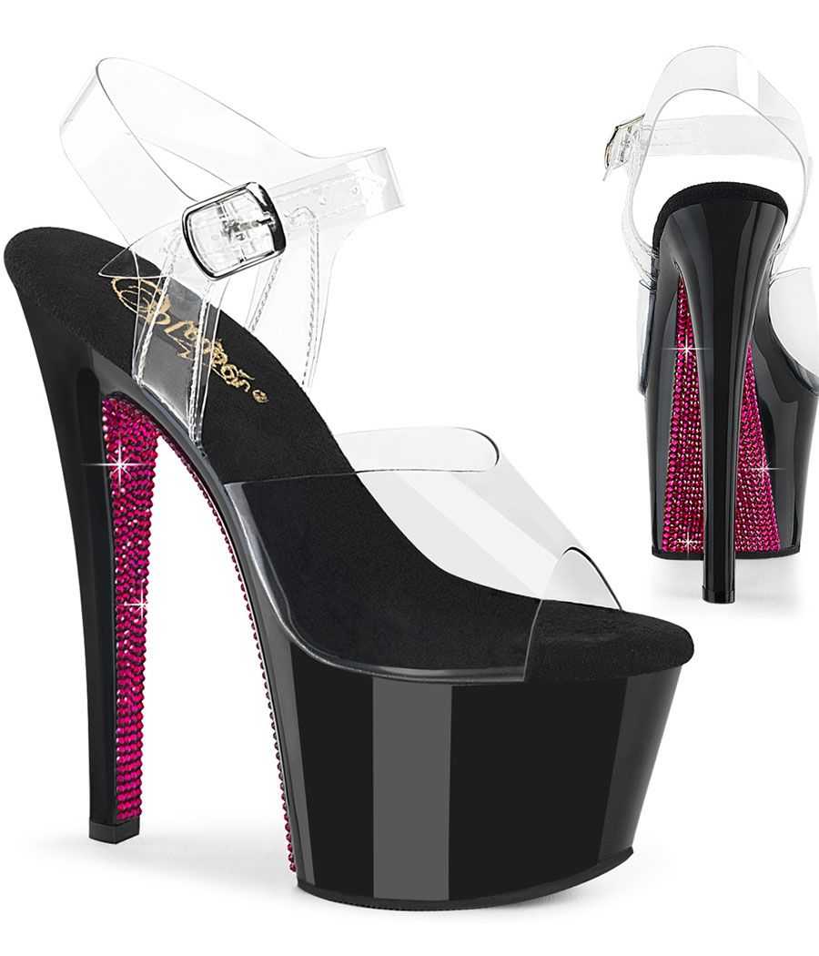 sandale-transparente-bride-cheville-strass-roses-plateforme-talon-18cm-pleaser-sky-308crs sandale-transparente-bride-cheville-strass-roses-plateforme-talon-18cm-pleaser-sky-308crs