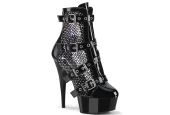 Bottines mesh verni bout ouvert strass cristaux AB pole dance Pleaser DELIGHT-1013RM