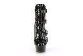Bottines noir verni et mesh strass cristaux AB Pleaser DELIGHT-1013RM