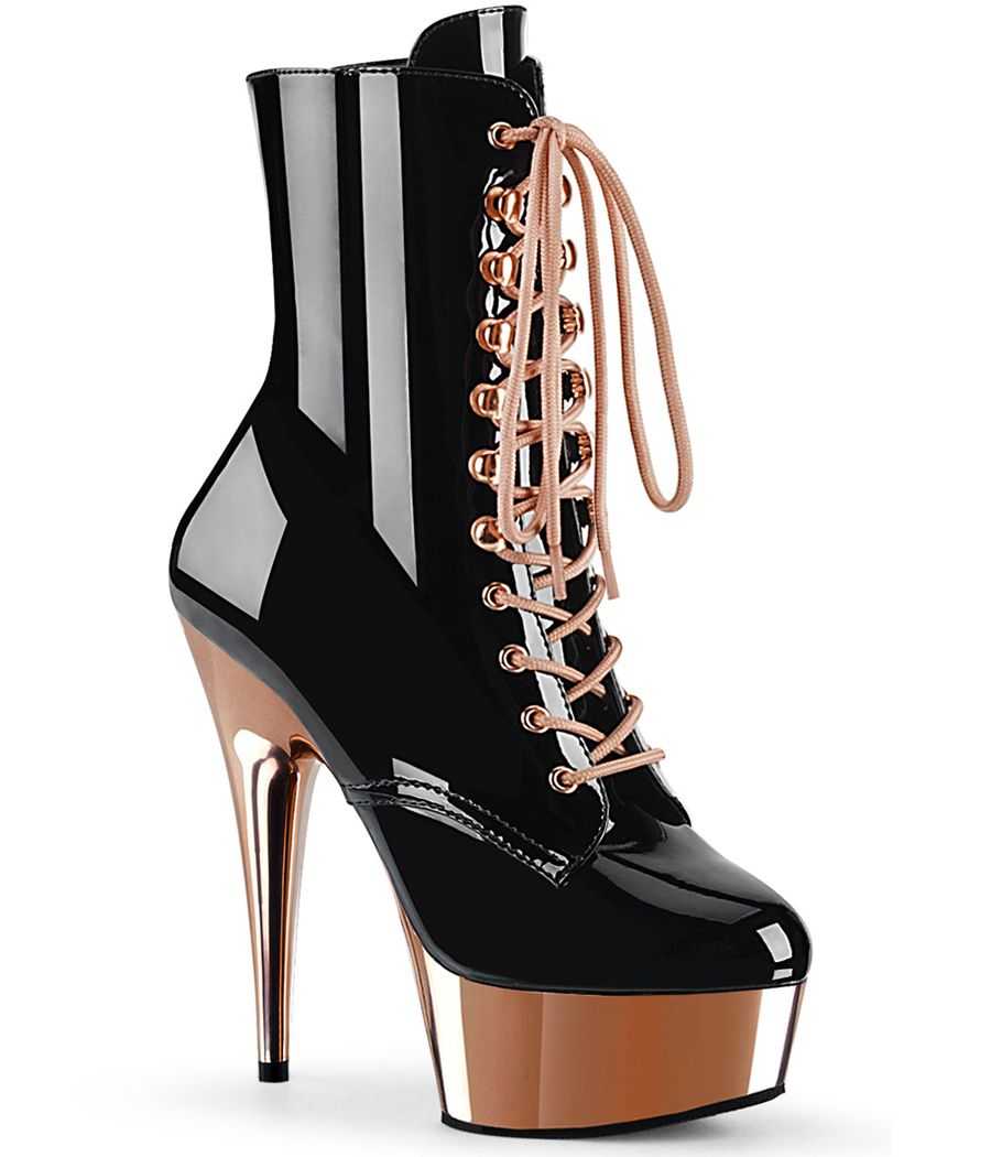 bottines-pole-dance-noires-plateforme-doree-chrome-delight-1020-pleaser