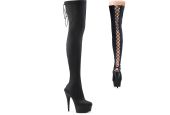 cuissarde-noire-vernie-stretch-extensible-laçage-dorsal-ajustable-15cm-pleaser-delight-3003