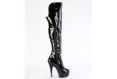 stiletto-botte-noire-vernie-grande-taille-46-triple-boucles-pleaser