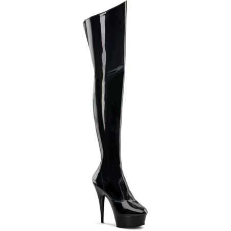 cuissarde-noire-vernie-stretch-extensible-ajustement-parfait-15cm-pleaser-delight-3010