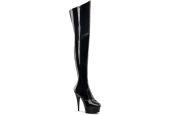 cuissarde-noire-vernie-stretch-extensible-ajustement-parfait-15cm-pleaser-delight-3010 cuissarde-noire-vernie-stretch-extensible-ajustement-parfait-15cm-pleaser-delight-3010