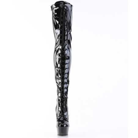 cuissarde-noire-vernie-lacets-devant-ajustable-talon-stiletto-15cm-pleaser-delight-3023