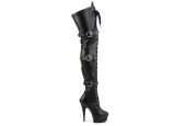 stiletto-cuissarde-noire-vegan-grande-taille-46-rubans-brides-metalliques-pleaser stiletto-cuissarde-noire-vegan-grande-taille-46-rubans-brides-metalliques-pleaser