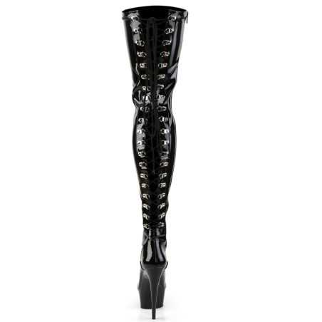 cuissarde-sexy-cuisse-vernie-noire-moulante-lacets-dos-talon-haut-pleaser