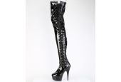 botte-spectacle-vernis-noir-brillant-style-corset-latéral-crotch-boot-delight botte-spectacle-vernis-noir-brillant-style-corset-latéral-crotch-boot-delight