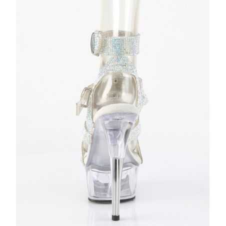 chaussure soiree strass argent clous metal delight