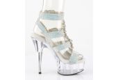 sandale sexy argent strass studs brillants delight