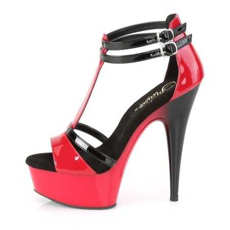 Platform heels vinyle rouge vif à maintien parfait pour pole fitness, spins et tricks