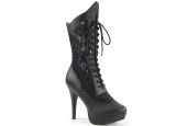 Bottines de luxe Pleaser Pink Label Chloe 115 à talons aiguilles et découpes dentelle inclusives LBDHT. Bottines de luxe Pleaser Pink Label Chloe 115 à talons aiguilles et découpes dentelle inclusives LBDHT.