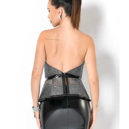 bustier-bicolore-argent-noir-catanzaro-made-in-france