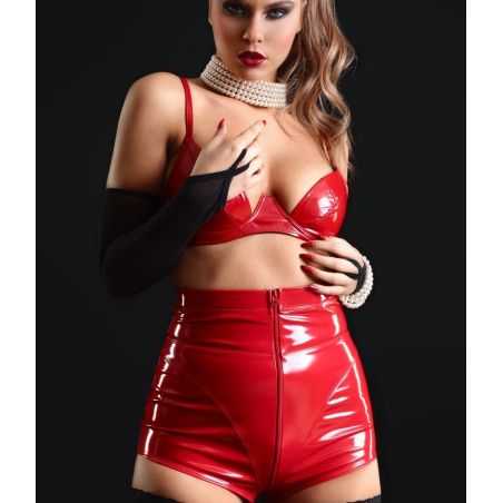 short-jenna-catanzaro-vinyle-rouge-vernis-taille-haute