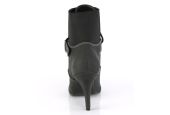 Bottines confort noires mates pieds larges avec bride et zip DREAM-1022