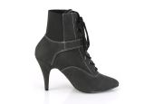 Bottines noir mat bride cheville coupe large grandes tailles DREAM-1022 LBDHT