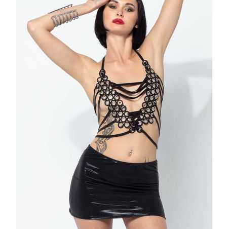 tenue-soiree-chic-fétichiste-jupe-palombe-noir-lbdht