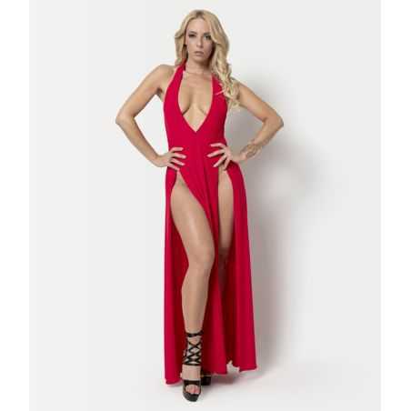 Robe courte rouge en lycra Isabella Patrice Catanzaro PF703705V10.2