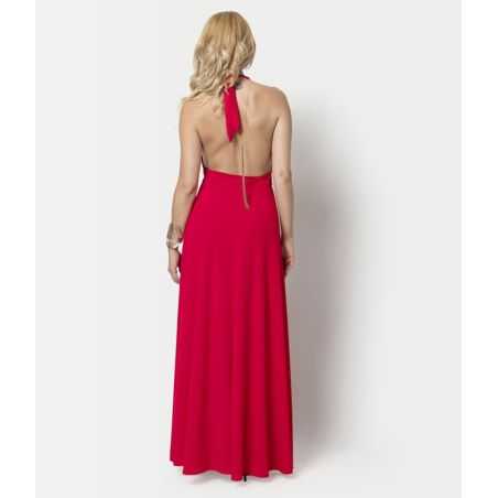 Robe moulante courte rouge en lycra Isabella Patrice Catanzaro