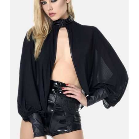 Accessoire mode fétiche chic et gothique boléro résille Sia Patrice Catanzaro