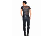 Vue de dos t-shirt ajusté homme en wetlook noir Benjen Patrice Catanzaro Homme Vue de dos t-shirt ajusté homme en wetlook noir Benjen Patrice Catanzaro Homme