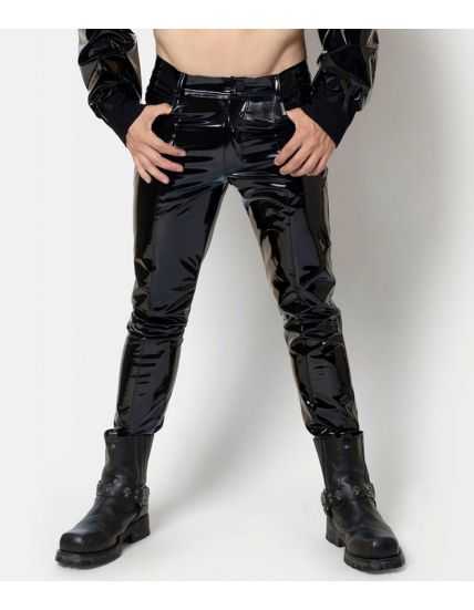 Pantalon Masculin en Vinyle Vernis Joss