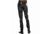 Tenue homme rock et fétiche chic pantalon wetlook noir Joss Patrice Catanzaro