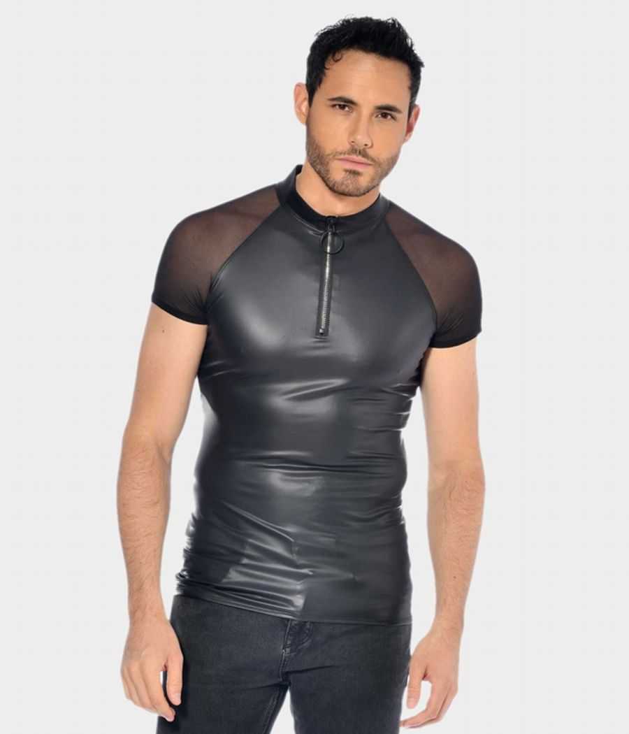 T-shirt homme noir en wetlook Khal Patrice Catanzaro PC303309H5.2 collection Homme