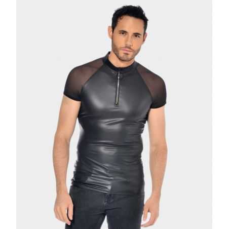 T-shirt homme noir en wetlook Khal Patrice Catanzaro PC303309H5.2 collection Homme