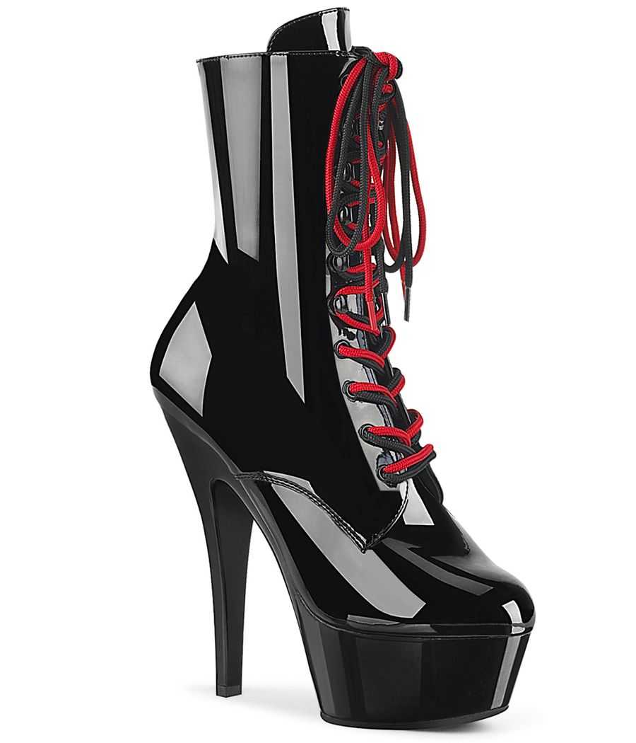 bottine-plateforme-vernie-noire-pleaser-kiss-1020-1-lacets-rouges